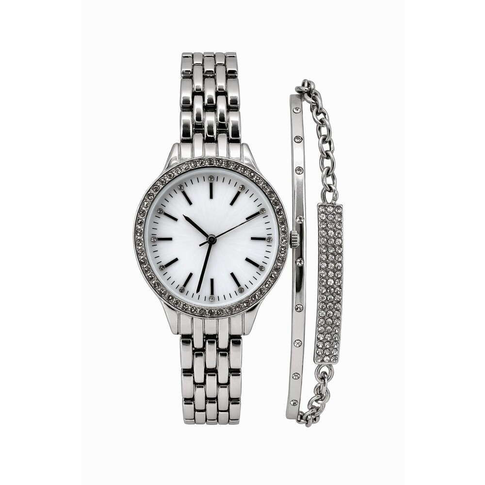 INC International Concepts Women's Two-Tone Bracelet Watch